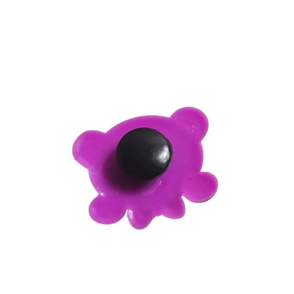 Jibbitz Style Shoe Charm Purple Teddy Bear